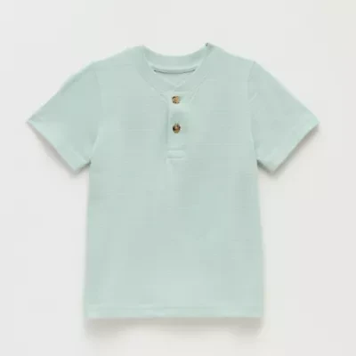 Okie Dokie Toddler & Little Boys Short Sleeve Regular Fit Henley Shirt