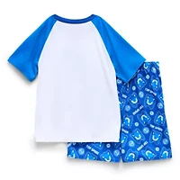 Little & Big Kid Boys Sonic the Hedgehog Crew Neck Short Sleeve 2-pc. Pajama Set