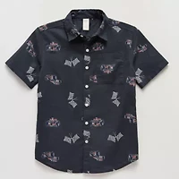 Thereabouts Little & Big Kid Boys Short Sleeve Regular Fit Button-Down Shirt