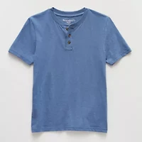 Thereabouts Little & Big Kid Boys Short Sleeve Regular Fit Henley Shirt