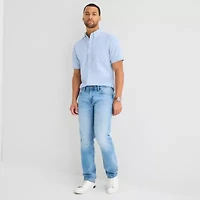 St. John's Bay Oxford Mens Short Sleeve Classic Fit Button-Down Shirt