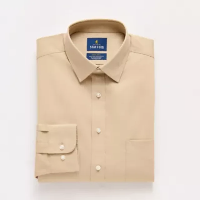 Stafford Sweat Repel Advanced Performance Mens Regular Fit Stretch Fabric Wrinkle Free Long Sleeve Dress Shirt at Plaza Las Americas in San Juan, PR Stafford Sweat Repel Advanced Performance Mens Regular Fit Stretch Fabric Wrinkle Free Long Sleeve Dress Shirt at Plaza Las Americas in San Juan, PR