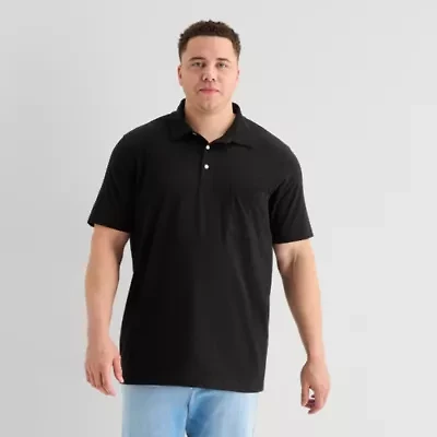 St. John's Bay Jersey Big and Tall Mens Classic Fit Short Sleeve Polo Shirt