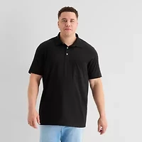 St. John's Bay Jersey Big and Tall Mens Classic Fit Short Sleeve Polo Shirt