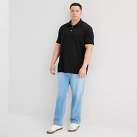 St. John's Bay Jersey Big and Tall Mens Classic Fit Short Sleeve Polo Shirt