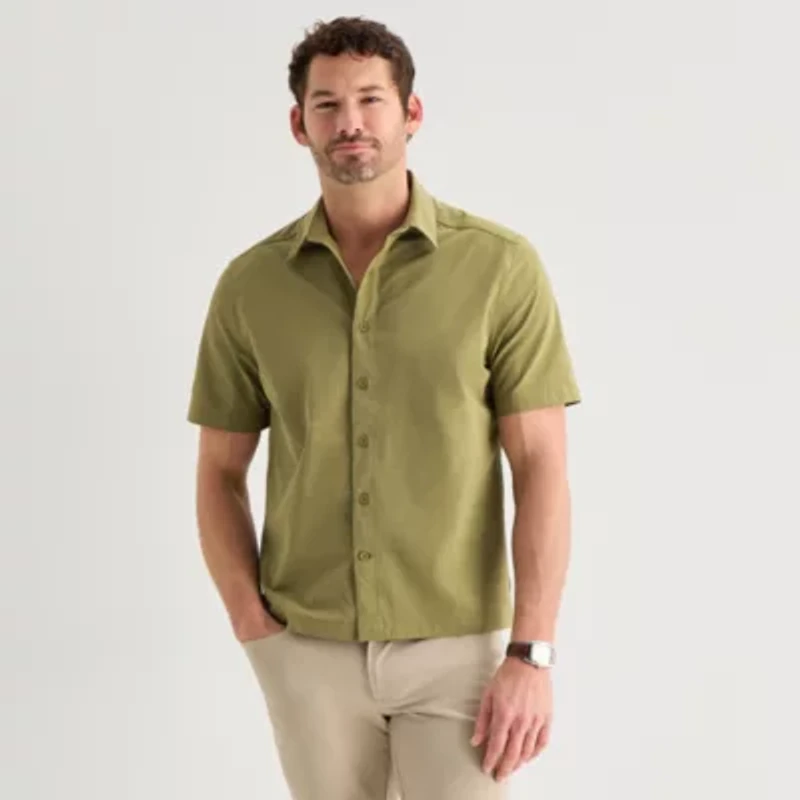 Stylus Mesh Mens Short Sleeve Camp Shirt