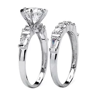 DiamonArt® Womens 3 1/2 CT. T.W White Cubic Zirconia 10K Gold Bridal Set