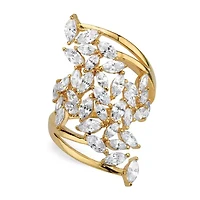 DiamonArt® Womens CT. T.W. White Cubic Zirconia 14K Gold Over Silver Cocktail Ring