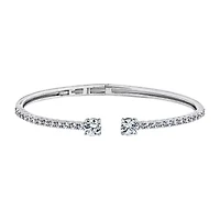 DiamonArt® 3 3/4 CT. T.W. White Cubic Zirconia Sterling Silver Bangle Bracelet