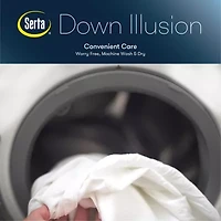 Serta® Down Illusion Medium Density 2-Pack Allergen Barrier Bed Pillow