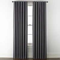 Linden Street Naturals 3-Ways To Hang Rod Pocket Back Tab 100% Blackout Single Curtain Panel