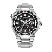 Citizen Endeavor Mens Silver Tone Stainless Steel Bracelet Watch Bj7140-53e