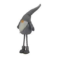 42'' Gray and White Adjustable Height Chubby Smirking Gnome