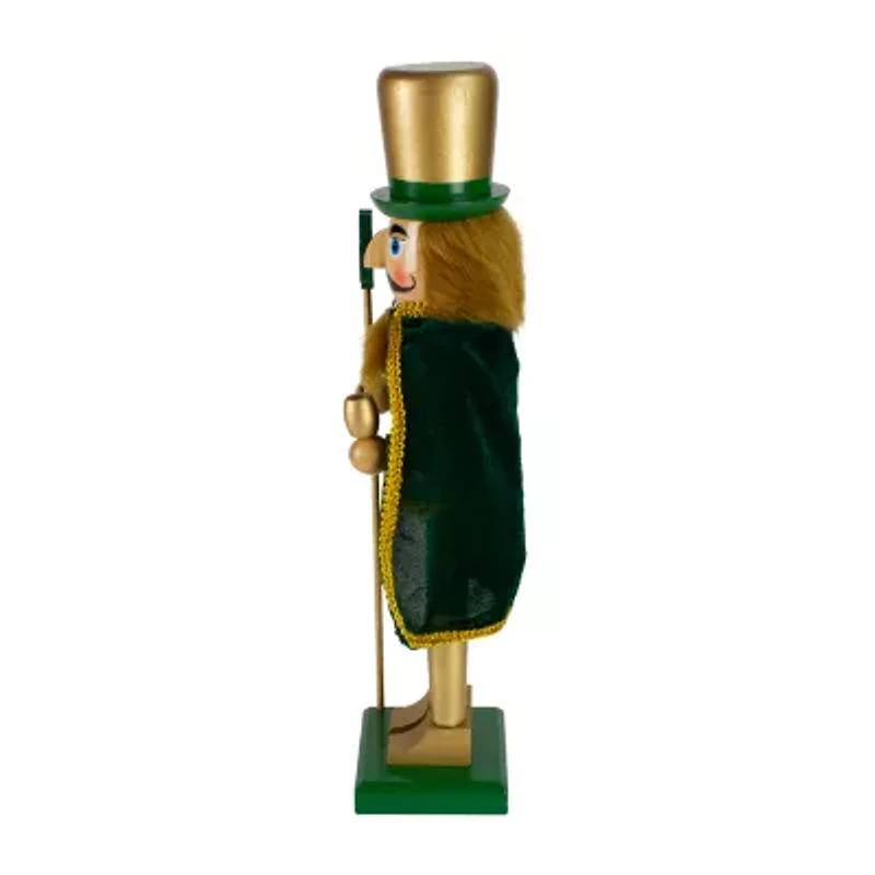 15'' Green and Gold Luck of the Irish Christmas Nutcracker