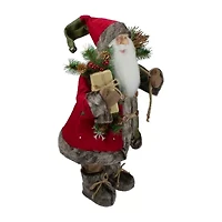 24'' Country Rustic Santa Claus with Snowflake Jacket Christmas Figure
