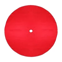 48'' Red and White Shell Reversible Christmas Tree Skirt