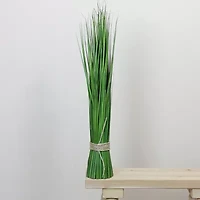 30.25'' Green Artificial Onion Grass Bundle Wrapped with Jute Rope Decoration