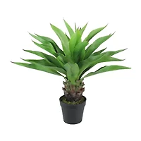 30.5'' Brown and Green Artificial Agave Succulent Plant In a Black Pot