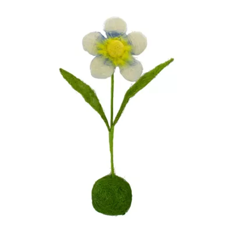 19'' Green and White Spring Artificial Floral Tabletop Decor