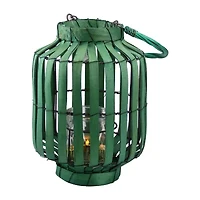 20'' Tropicalia Green Cabana Tiki Bar Votive Candle Holder Lantern
