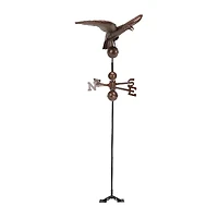 36'' Chocolate Brown Polished Eagle Outdoor Garden Weathervane