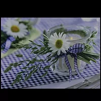 LED Lighted Flickering Daisy Tea Light Candle Canvas Wall Art 11.75'' x 15.75''