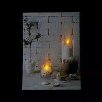 LED Lighted Serene Seaside Spa Decorative Canvas Wall Art 15.75'' x 12''