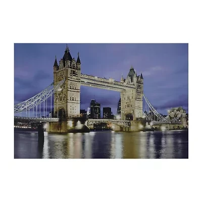 LED Lighted Famous London Bridge Canvas Wall Art 15.75'' x 23.5''