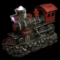 38'' LED Red and Black Vintage Locomotive Train Outdoor Garden Water Fountain