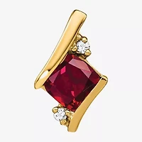 Gemstone Diamond Accent 10K Gold Diamond Pendant