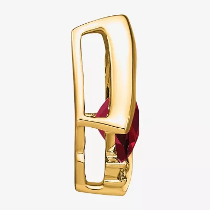 Gemstone Diamond Accent 10K Gold Diamond Pendant