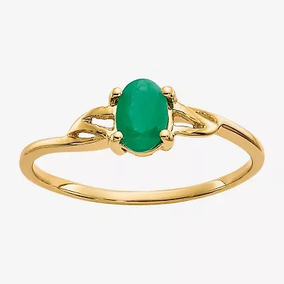 Gemstone 10K Gold Oval Cocktail Ring