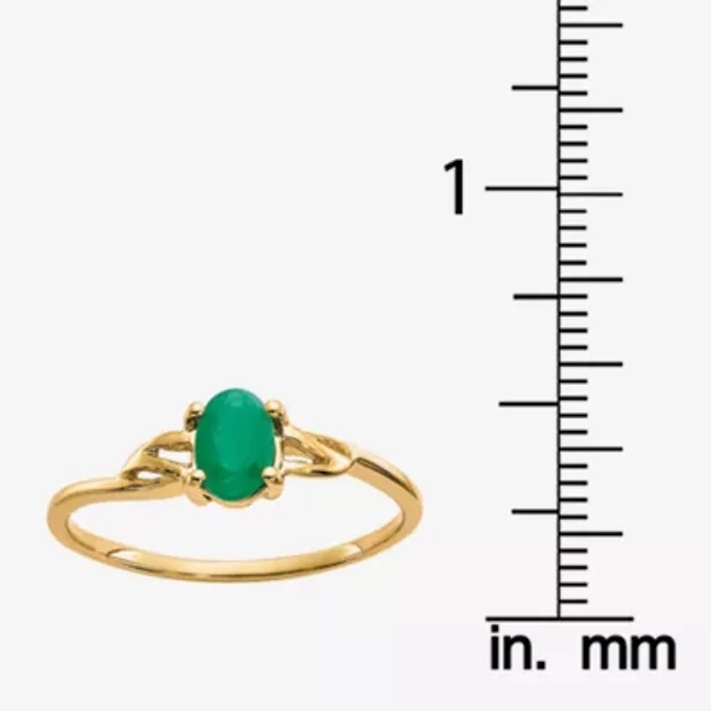 Gemstone 10K Gold Oval Cocktail Ring