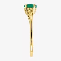 Gemstone 10K Gold Oval Cocktail Ring