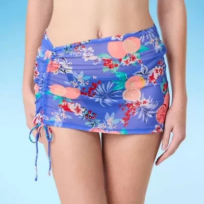 Decree Womens Neon Tie-Dye Juniors Skirt Swimsuit Cover-Up