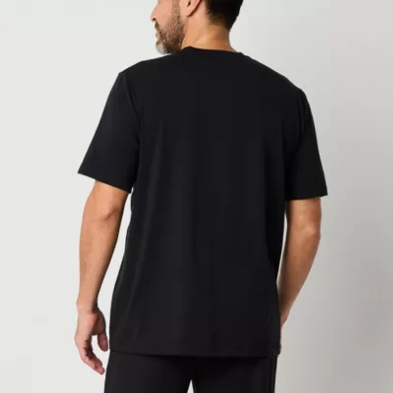 Stafford Mens Crew Neck Short Sleeve Pajama Top