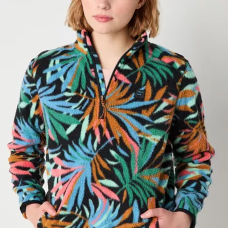 Billabong Womens Juniors Long Sleeve Mock Neck Top