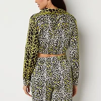 Bold Elements Womens Long Sleeve Satin Blouse