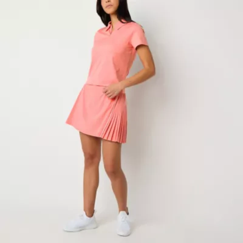 Xersion Everultra-Lite Womens Short Sleeve Zip Polo Shirt