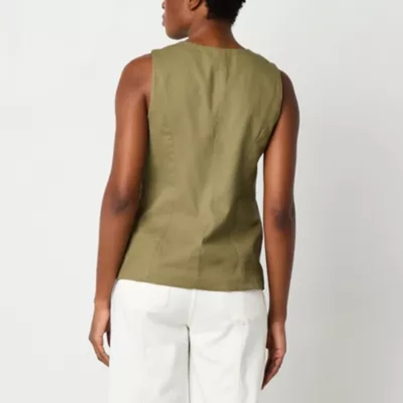 a.n.a Drapey Twill Womens Vest