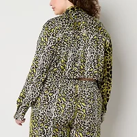 Bold Elements Womens Long Sleeve Fitted Sleeve Regular Fit Plus Button-Down Shirt