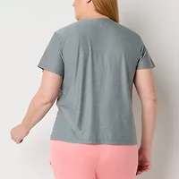 Xersion Womens Performance Crew Neck Short Sleeve Quick Dry Active Plus T-Shirt