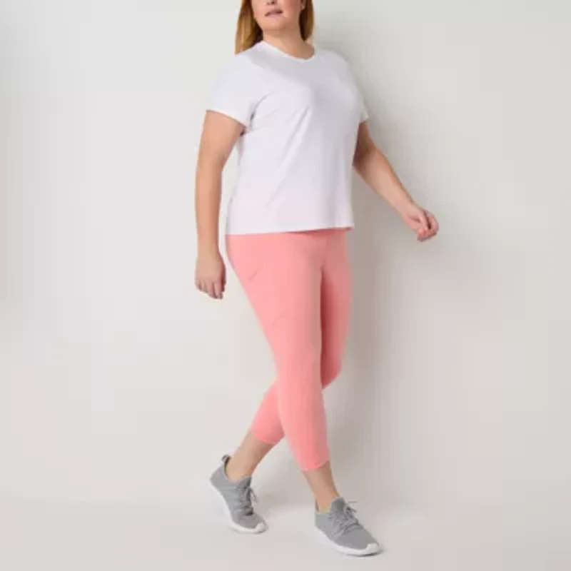 Xersion Womens Performance Crew Neck Short Sleeve Quick Dry Active Plus T-Shirt