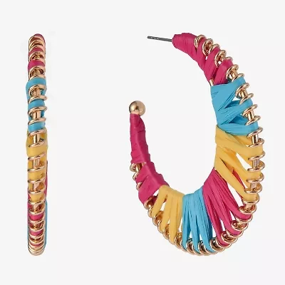 Mixit Womens 50.1mm Hoop Earrings