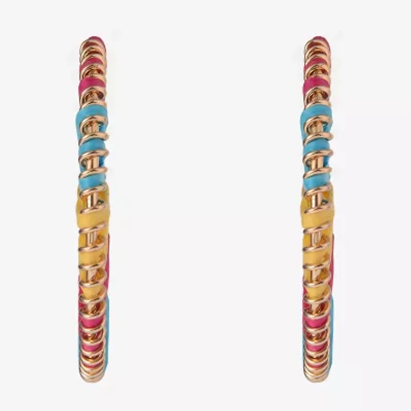 Mixit Womens 50.1mm Hoop Earrings
