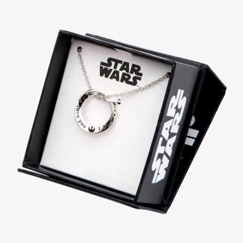 Star Wars® Stainless Steel Mobius Circle Pendant Necklace