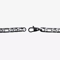 Mens Stainless Steel 8 1/2 Inch Figaro Chain Bracelet