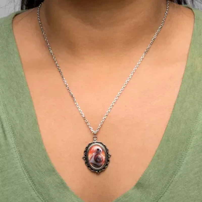 Star Wars® Stainless Steel BB-8 Cameo Pendant Necklace