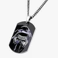 Star Wars® Episode VII Kylo Ren Mens Stainless Steel Dog Tag Pendant Necklace