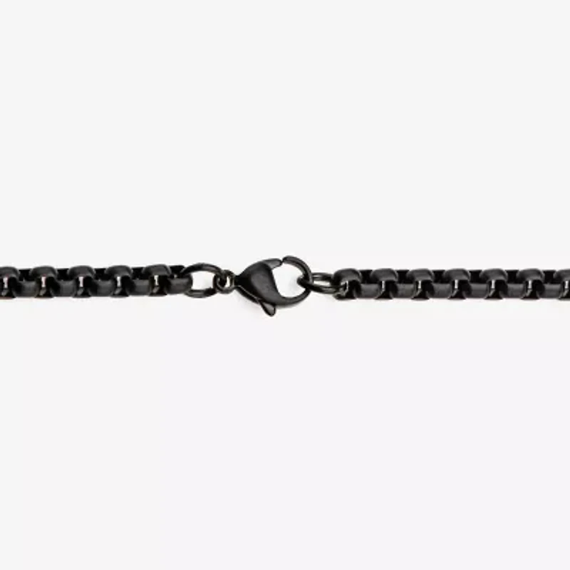 Mens Stainless Steel Hypoallergenic Inch Box Chain Necklace